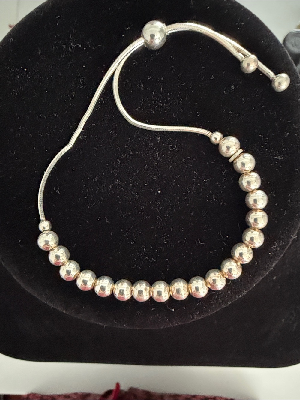 Silver Beaded Adjustable Bracelet - Women Jewelry